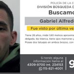 La Policía de la Ciudad solicita colaboración en la búsqueda de Gabriel Alfredo Molina