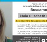 La Policía de la Ciudad solicita colaboración en la búsqueda de Maia Elizabeth Holzmann