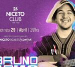 Bruno Arias se presenta este Viernes en Niceto Club