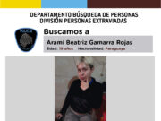 La Policía de la Ciudad solicita colaboración en la búsqueda de Arami Beatriz Gamarra Rojas.