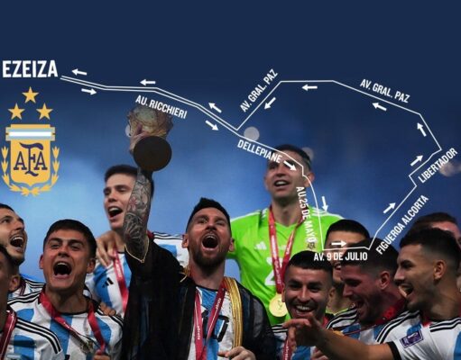 El recorrido que realizarán los Campeones del Mundo