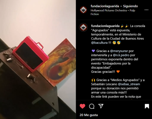 La Consola Gamer que Donó Medios Agrupados está expuesta en el Ministerio de Cultura de la Ciudad
