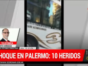 Un colectivo se llevo puesto un contenedor de basura y dejó 14 heridos en Palermo