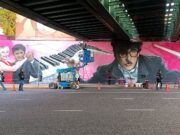 Un nuevo mural para Maradona y Charly Garcia en Palermo