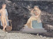 Descubren en Pompeya un imponente salón de banquetes con frescos sobre la guerra de Troya