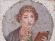 El llamado «fresco de Safo», situado en la granja «Cuomo en la Insula Occidentalis» de Pompeya