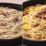 Carbonara auténica vs carbonara falsa
