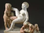 Composición erótica de piedra caliza