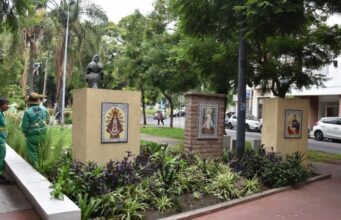 Renovaron la Plazoleta Dr. Avelino Gutiérrez en Parque Chacabuco tras un pedido vecinal