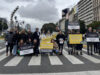 El Obelisco fue escenario de una campaña para prevenir siniestros viales