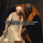 El cuadro de una joven a punto de ser ejecutada