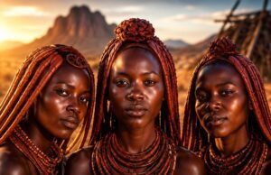 Las mujeres Himba sòlo se lavan tres veces en la vida: al nacer, al casarse y al morir